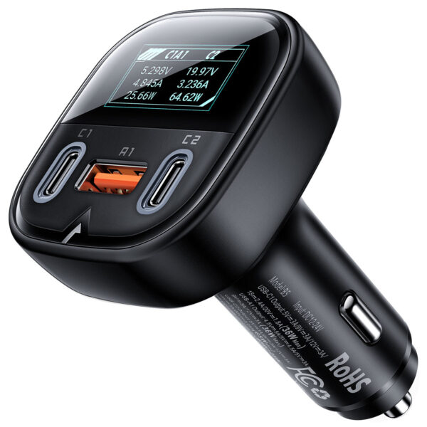 Acefast car charger 101W 2x USB Type C / USB