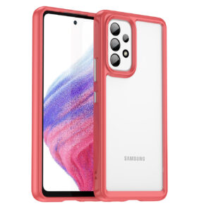 Outer Space Case for Samsung Galaxy A53 5G cover with a flexible frame red