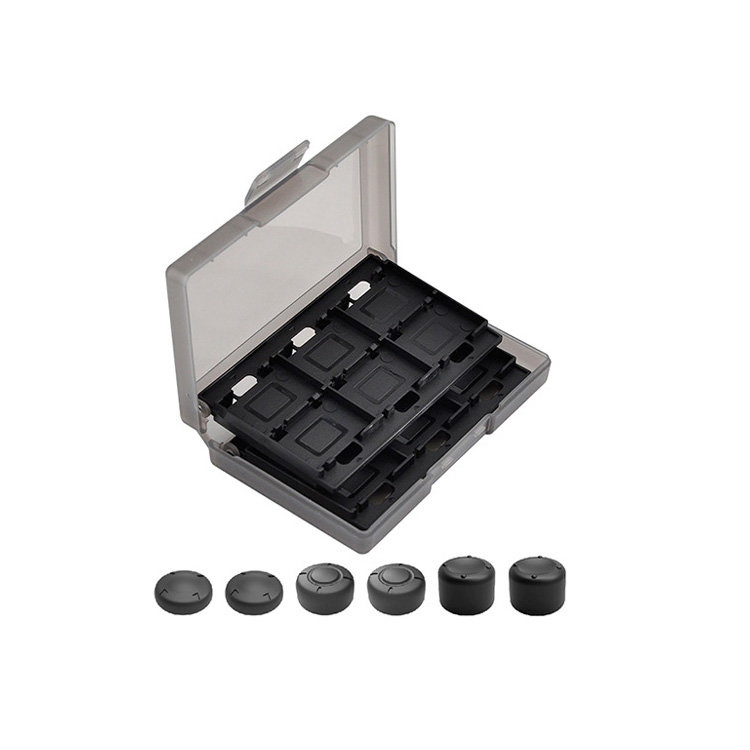 Dobe set of caps for Nintendo Switch + box for memory cards black (TNS-1844)
