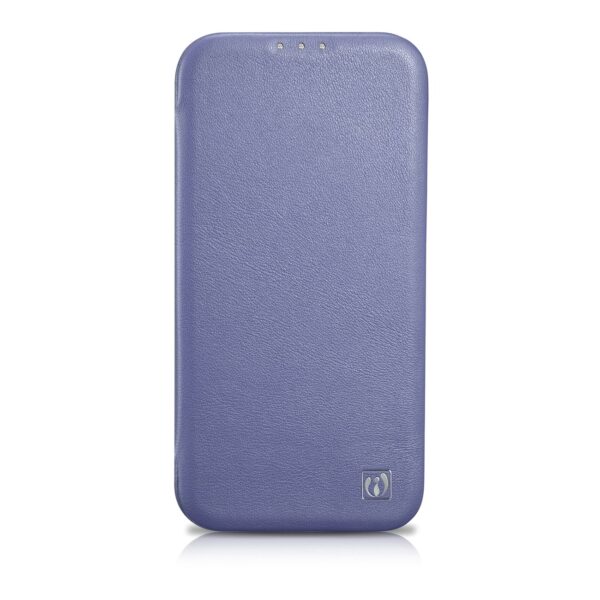 iCarer CE Premium Leather Folio Case iPhone 14 Plus Magnetic Flip Leather Folio Case MagSafe Light Purple (WMI14220715-LP)