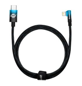 Baseus MVP 2 Elbow angled cable Power Delivery cable with side USB Type C / Lightning plug 1m 20W blue (CAVP000221)