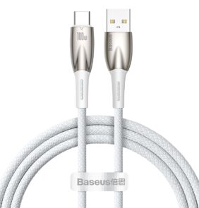 Baseus Glimmer Series fast charging cable USB-A - USB-C 100W 480Mbps 1m white