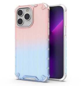 Ombre Protect Case for iPhone 13 Pro armored cover pink and blue