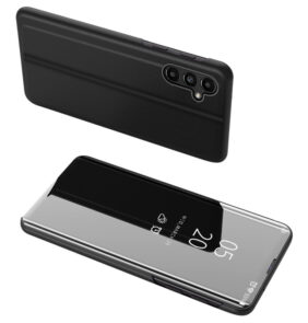 Clear View Case cover for Samsung Galaxy A14 flip cover black