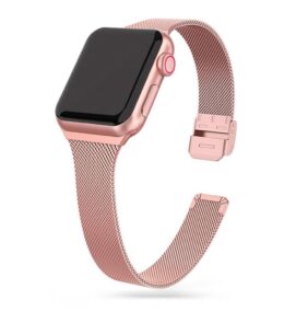 TECH-PROTECT THIN MILANESE APPLE WATCH 4 / 5 / 6 / 7 / 8 / 9 / SE (38 / 40 / 41 MM) ROSE GOLD