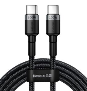 BASEUS PD100W/QC3.0 TYPE-C CABLE 200CM GREY/BLACK
