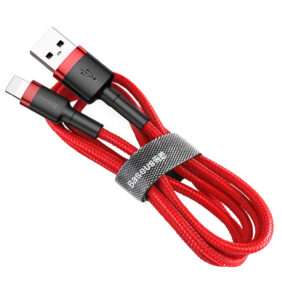 Baseus Cafule Cable durable nylon cable USB / Lightning QC3.0 2.4A 1M red (CALKLF-B09)