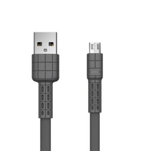 Remax Armor Series flat USB / micro USB cable 5V 2.4A black