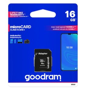 Goodram Microcard 16 GB micro SD HC UHS-I class 10 memory card
