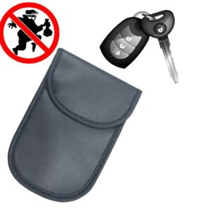 Anti-theft Car Key Pouch Radio Blocking Pouch Keyless Faraday Box Faraday Cage 14cm with 10cm Black