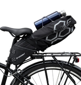 Wozinsky spacious bicycle saddle bag saddle bag large 12l black (WBB9BK)