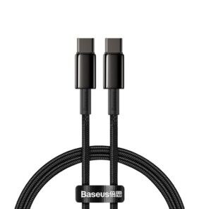 Baseus USB Type C - USB Type C cable Power Delivery Quick Charge 100 W 5 A 1 m black (CATWJ-01)