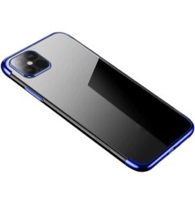 Clear Color Case Gel TPU Electroplating frame Cover for Samsung Galaxy S21+ 5G (S21 Plus 5G) blue