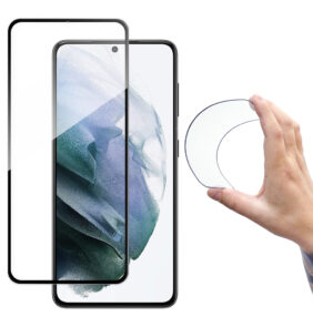 Wozinsky Full Cover Flexi Nano Glass Hybrid Screen Protector with frame for Samsung Galaxy S21+ 5G (S21 Plus 5G) black