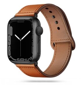 TECH-PROTECT LEATHERFIT APPLE WATCH 4 / 5 / 6 / 7 / 8 / 9 / SE (38 / 40 / 41 MM) BROWN