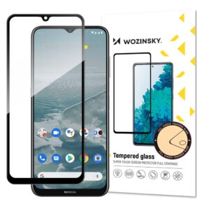 Wozinsky super durable Full Glue tempered glass full screen with frame Case Friendly Nokia G20 black