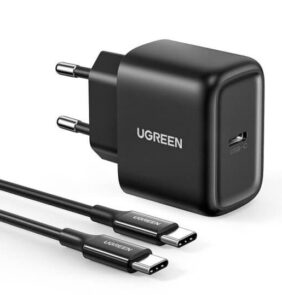 Ugreen USB Type C charger 25W Power Delivery + USB Type C cable 2m black (50581)