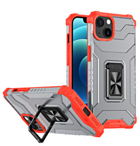 Crystal Ring Case Kickstand Tough Rugged Cover for iPhone 12 mini red