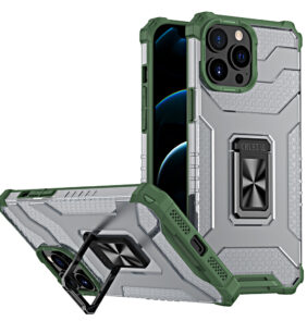 Crystal Ring Case Kickstand Tough Rugged Cover for iPhone 13 Pro Max green