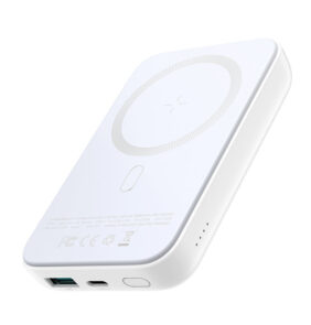 Joyroom Power Bank 10000mAh 20W Power Delivery Quick Charge Magnetic Qi 15W Wireless Charger for iPhone Compatible with MagSafe White (JR-W020 white)