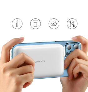 Joyroom Power Bank 10000mAh 20W Power Delivery Quick Charge Magnetic Qi 15W Wireless Charger for iPhone Compatible with MagSafe White (JR-W020 white)