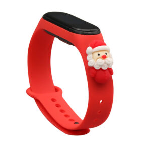 Strap Xmas Wristband for Xiaomi Mi Band 4 / Mi Band 3 Christmas Silicone Strap Bracelet Red (Santa 2)