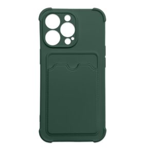 Card Armor Case Pouch Cover for iPhone 8 Plus / iPhone 7 Plus Card Wallet Silicone Armor Cover Air Bag Green