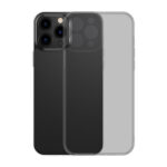 Baseus Frosted Glass Case Cover for iPhone 13 Pro Hard Cover with Gel Frame black (ARWS000401)