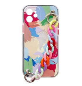Color Chain Case gel flexible elastic case cover with a chain pendant for Samsung Galaxy A42 5G multicolour  (4)