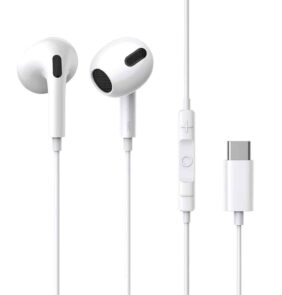 Baseus encok c17 in-ear wired headphones with usb type c microphone white (NGCR010002)