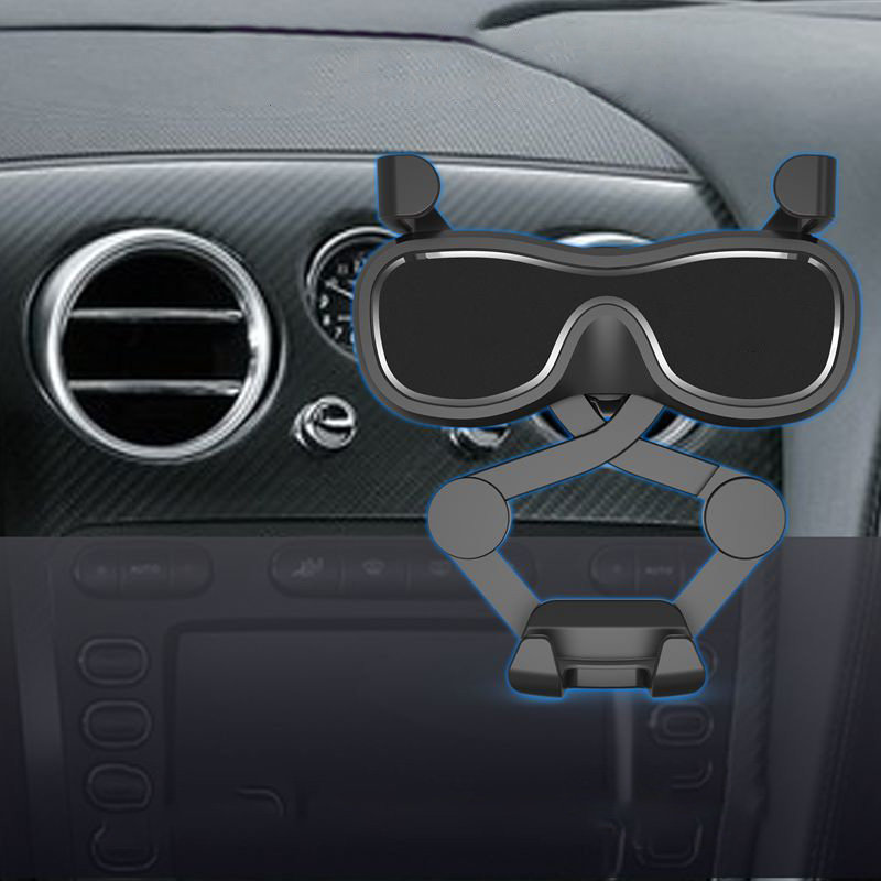Gravity smartphone car holder for air vent with air freshener black (YC06)