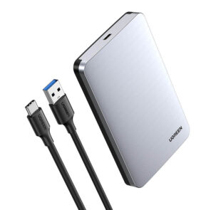 Ugreen pocket enclosure for 2.5 '' SATA 3.0 6Gbps hard disk gray + cable USB - USB Type C 0.5m (CM300)