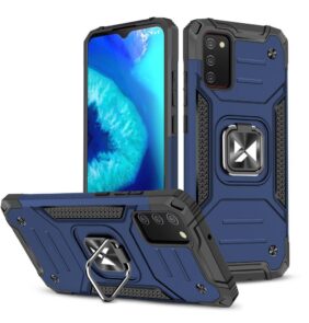 Wozinsky Ring Armor tough hybrid case cover + magnetic holder for Samsung Galaxy A03s blue