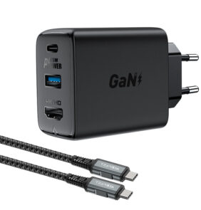 Acefast 2in1 charger GaN 65W USB Type C / USB
