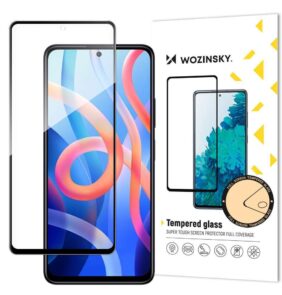 Wozinsky super tough full glue tempered glass full screen with frame case friendly xiaomi redmi note 11 / redmi note 11s black