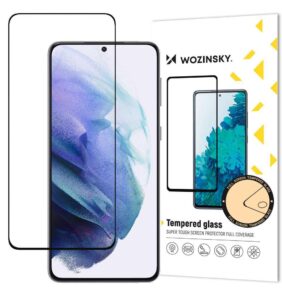 Wozinsky super durable Full Glue tempered glass full screen with frame Case Friendly Samsung Galaxy S22 black