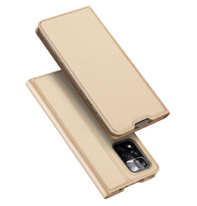 Dux Ducis Skin Pro Holster Case Cover Flip Poco M4 Pro 5G gold