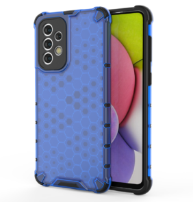 Honeycomb case armored cover with a gel frame for Samsung Galaxy A33 5G blue