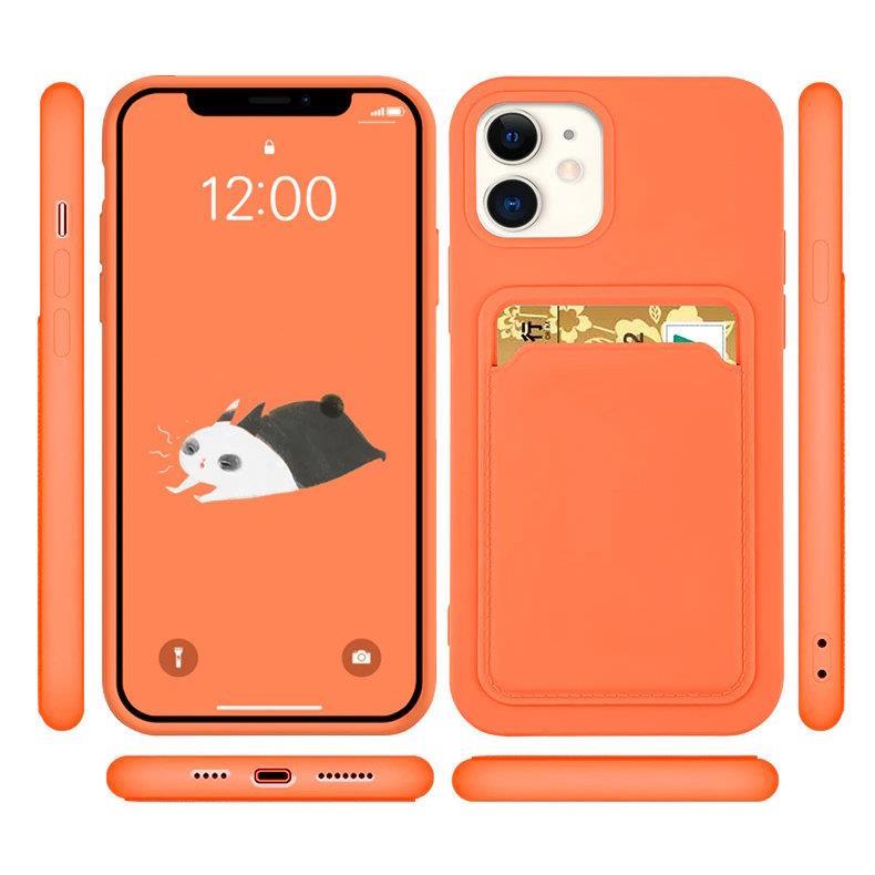 Card Case Silicone Wallet Case with Card Slot Documents for Samsung Galaxy A53 5G Navy Blue - Image 3