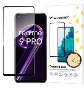 Wozinsky Tempered Glass Full Glue Super Tough Screen Protector Full Coveraged with Frame Case Friendly for Realme 9 Pro black