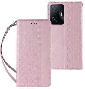 Magnet Strap Case Case for Samsung Galaxy A12 5G Pouch Wallet + Mini Lanyard Pendant Pink