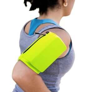 Elastic fabric armband armband for running fitness M green