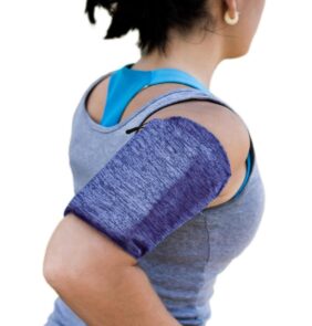 Elastic fabric armband armband for running fitness M navy blue