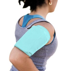 Elastic fabric armband armband for running fitness L blue