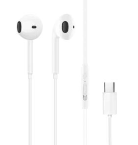Dudao in-ear headphones with USB Type-C connector white (X3C)