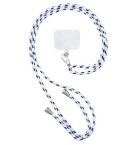 A stylish cord lanyard with an insert for the phone of the keys