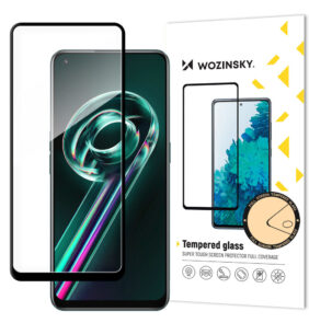 Wozinsky super tough full glue tempered glass full screen with frame case friendly realme 9 pro + (9 pro plus) black