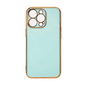Lighting Color Case for Xiaomi Redmi Note 11 gel cover with gold frame mint