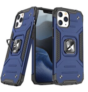Wozinsky Ring Armor case for iPhone 14 Pro Max armored cover magnetic holder ring blue