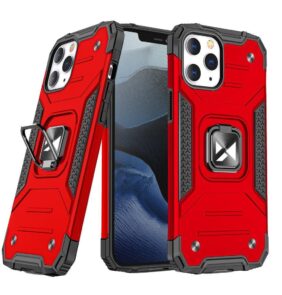 Wozinsky Ring Armor case for iPhone 14 Pro armored cover magnetic holder ring red